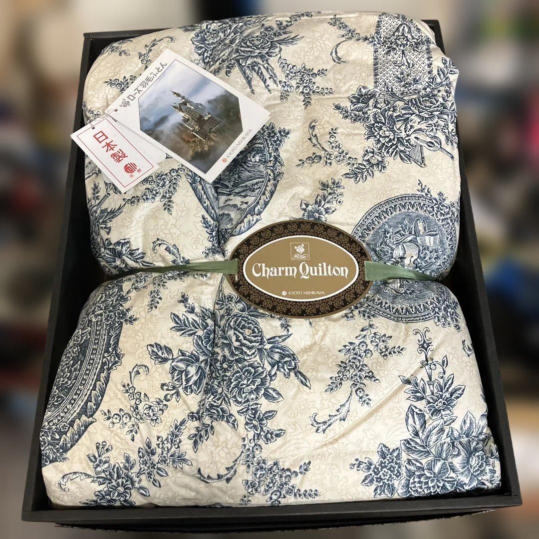 西川　ローズ羽毛ふとん　ホワイトグース　シングル