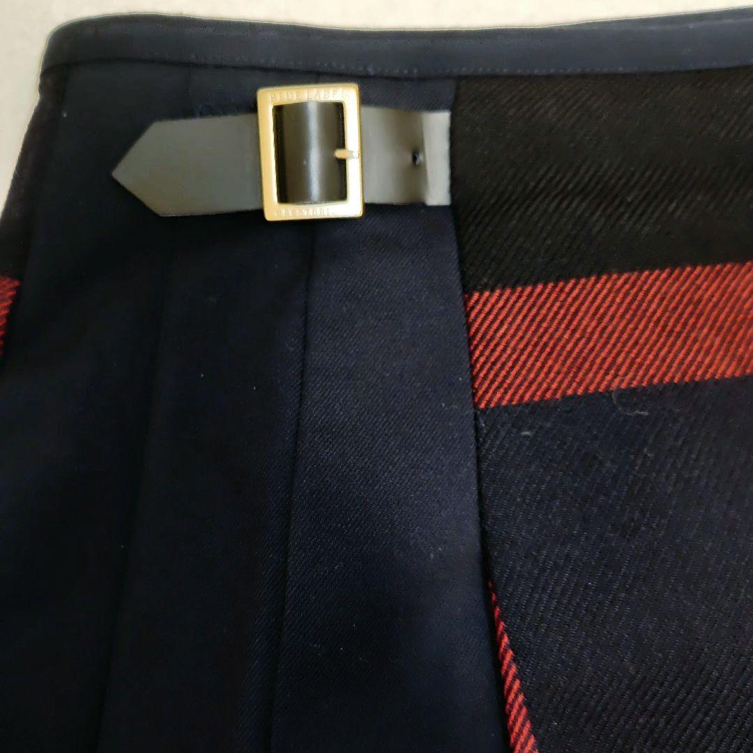 ◆美品◆ ブルーレーベル クレストブリッジ　プリーツスカート　紺　38 M