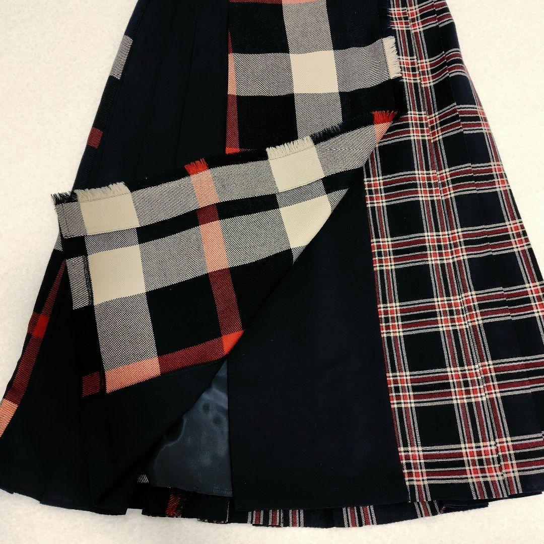 ◆美品◆ ブルーレーベル クレストブリッジ　プリーツスカート　紺　38 M