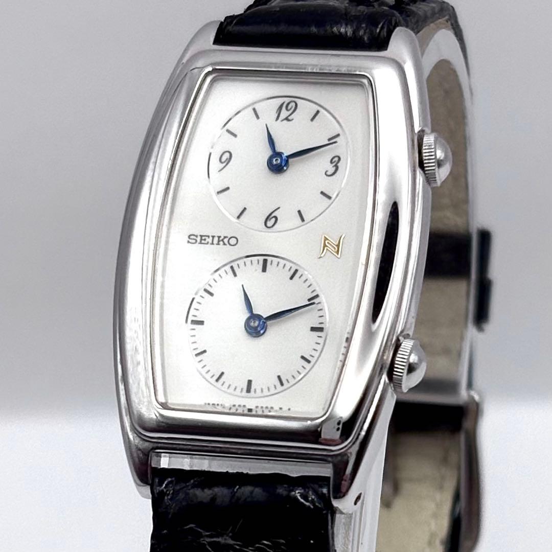 稼働品 新品電池 セイコー ノイエ デュアルタイム クォーツ レディース