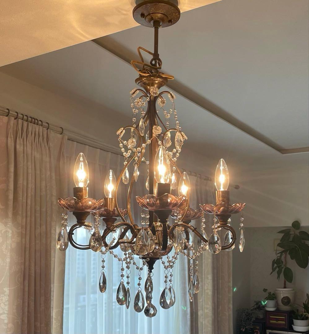 希少★ローラアシュレイShamley Chandelier5灯(シャムリー5灯)