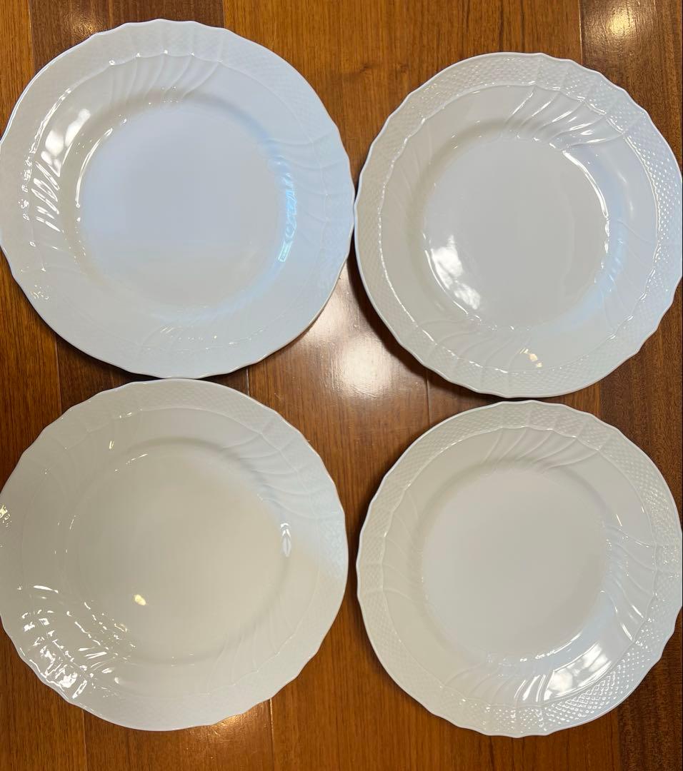 リチャードジノリ　ベッキオホワイト皿 4枚セット 26.5センチ