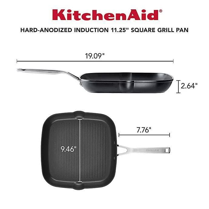 美品　キッチンエイド　グリルパン　スクエア　フライパン　IH　インダクション対応