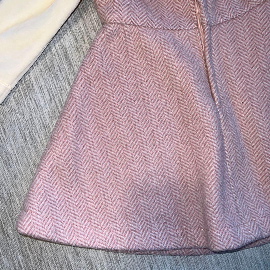 【あけちゃん様】シャーリーテンプル　うさぎくまへリボーンワンピース80cm