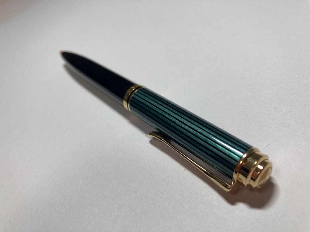 【新品未使用】ペリカン ボールペン 油性 緑縞 K600