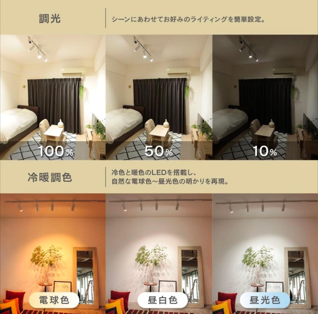 EDISON SMART スポットライト２個セット ダクトレール用 リモコン付き