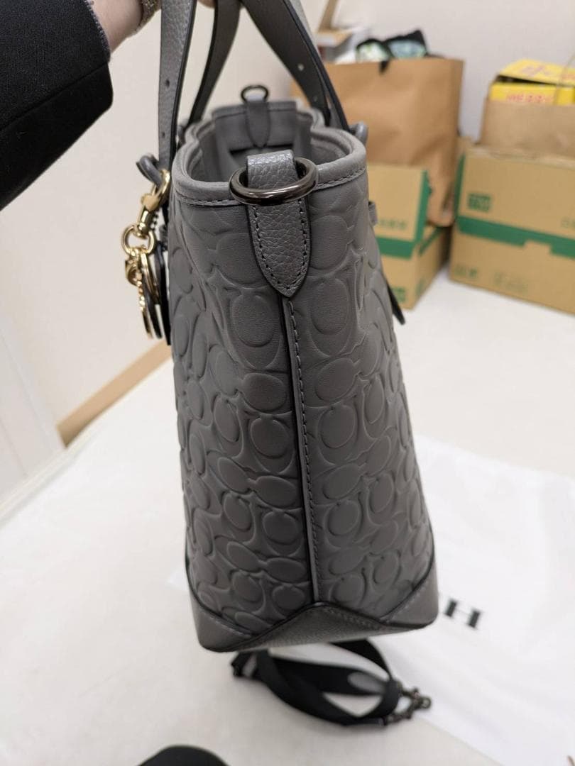 【新品未使用】COACH ワーナー トート バッグ・シグネチャー レザー