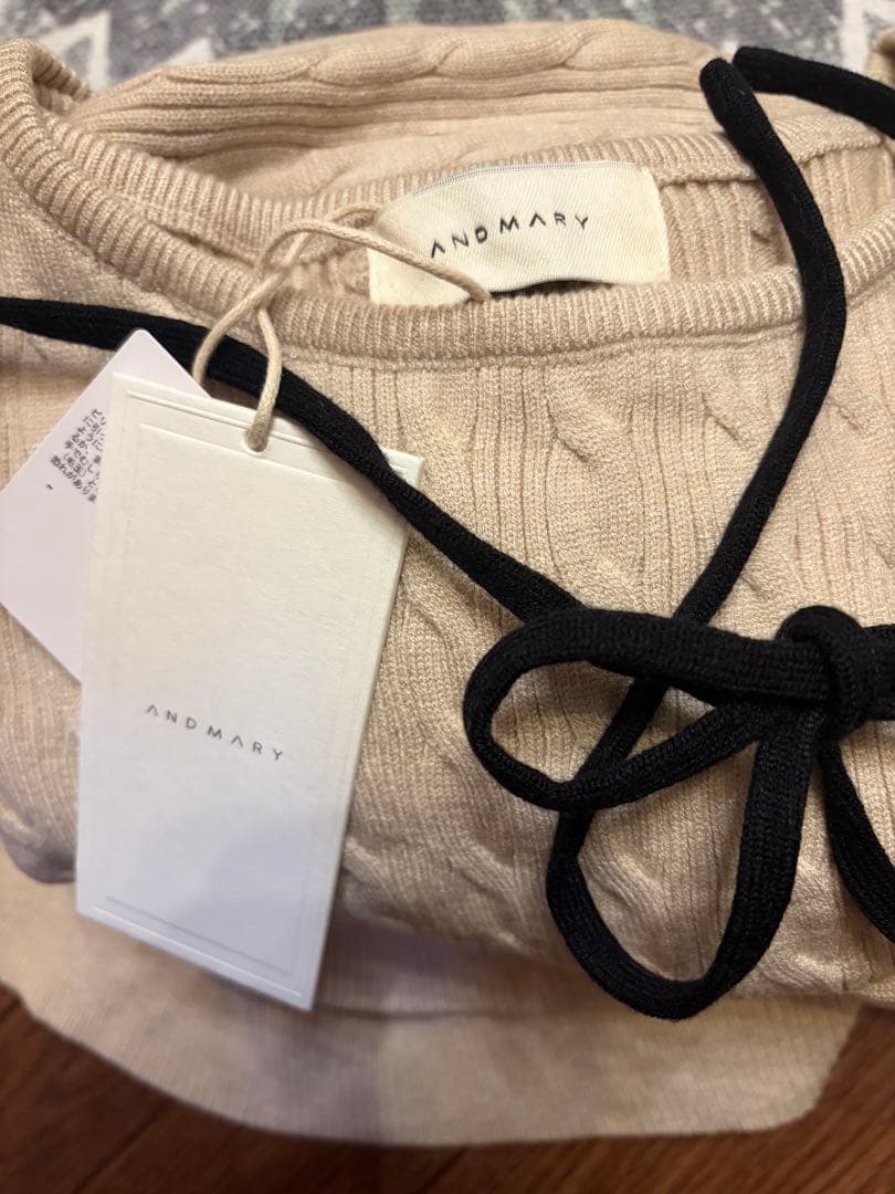 新品⭐︎andmary Milky frill mini dress beige