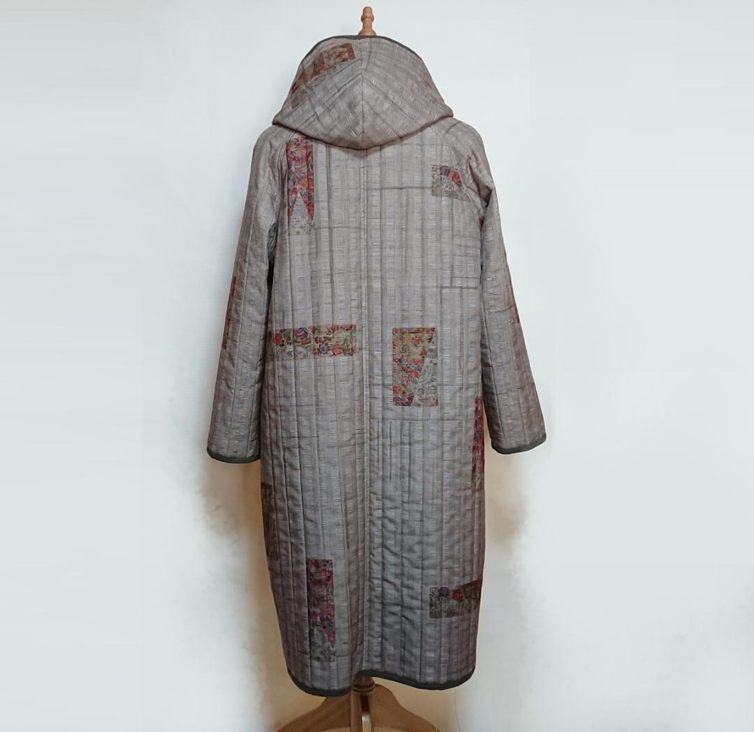 着物リメイク キルティング/ラグランコート【5144】