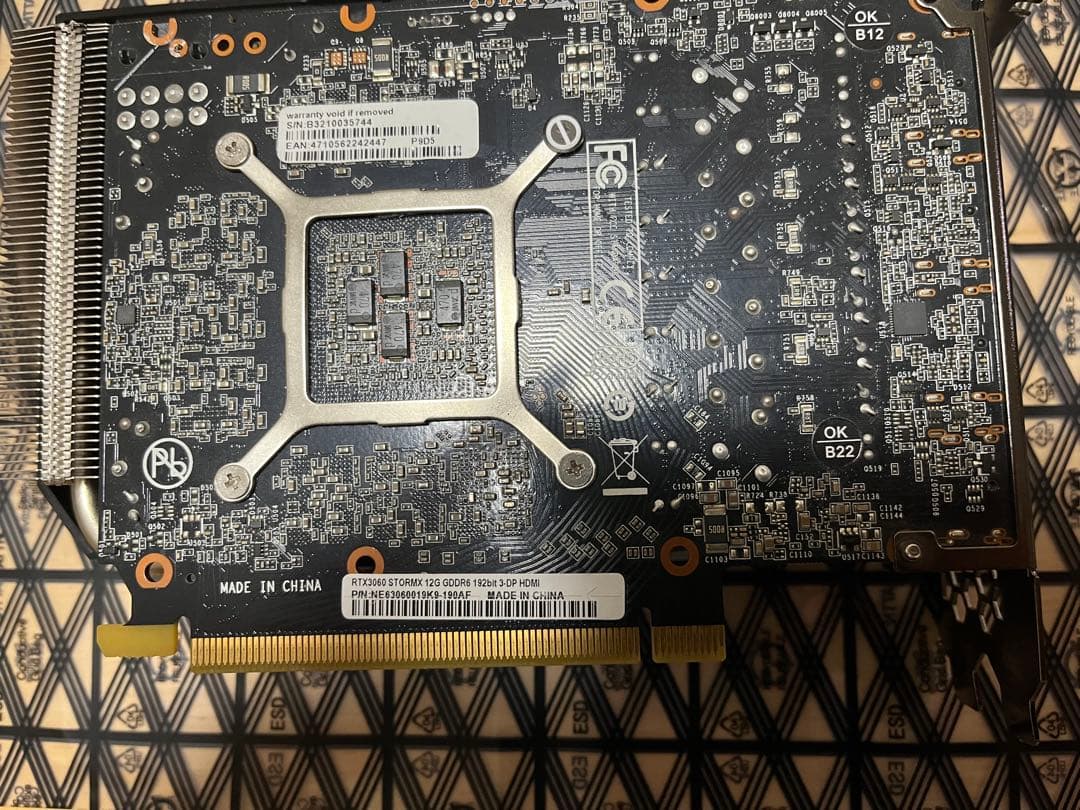 Geforce RTX3060 12GB palit シングルファン