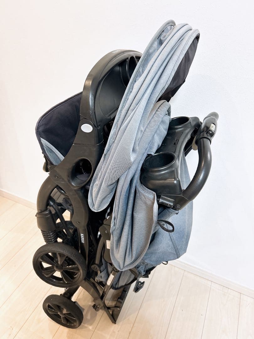 KATOJI 二人でゴーdx デラックス 二人乗り ベビーカー ブルー