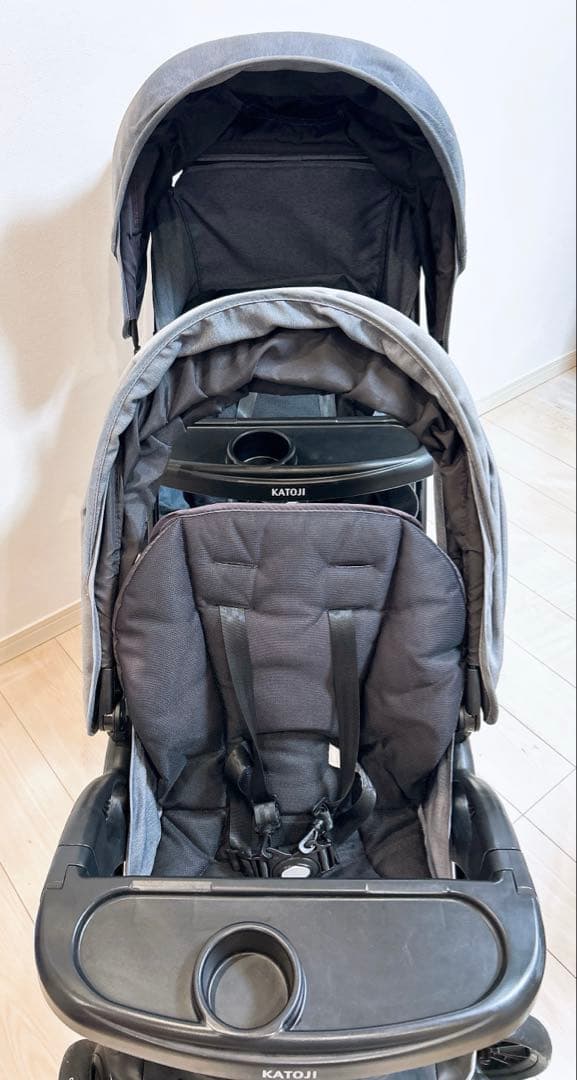 KATOJI 二人でゴーdx デラックス 二人乗り ベビーカー ブルー