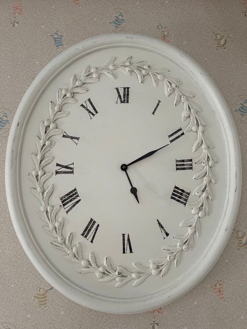 掛け時計　ジャンク　アンティーク　ホワイト　インテリア