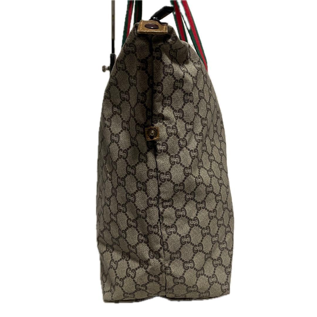 大容量 GUCCI グッチプラス シェリーライン トートバッグ ベージュ B68