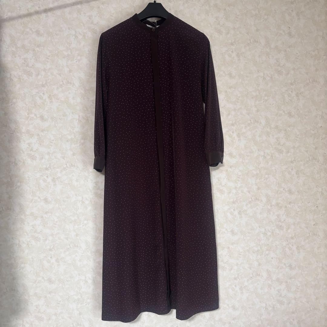 J.PRESS新品未使用　タグ付き　バーガンディ　ドット柄 ワンピース