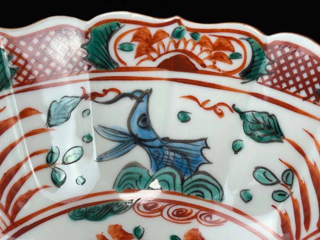 【永楽善五郎】造 呉須赤絵 菓子鉢 大徳寺 小田雪窓筆 共箱共布R7112312