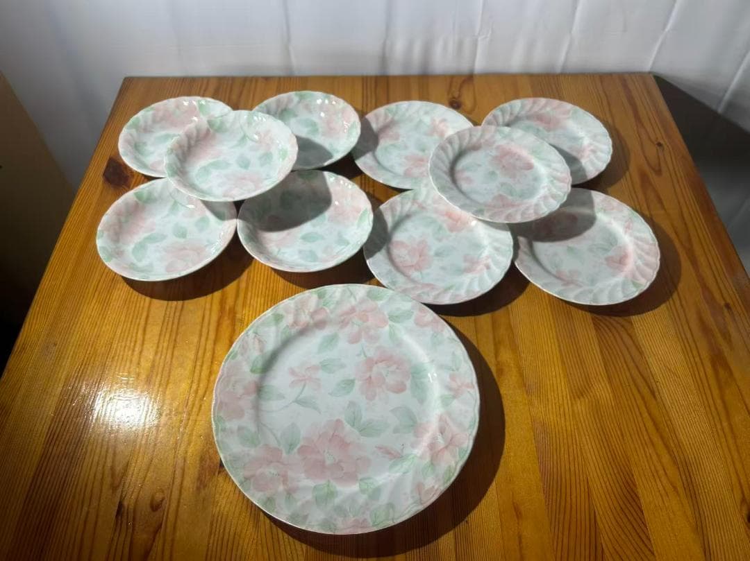 花柄★TONO★Honey Rose★陶器　皿/プレート★１１枚セット　未使用