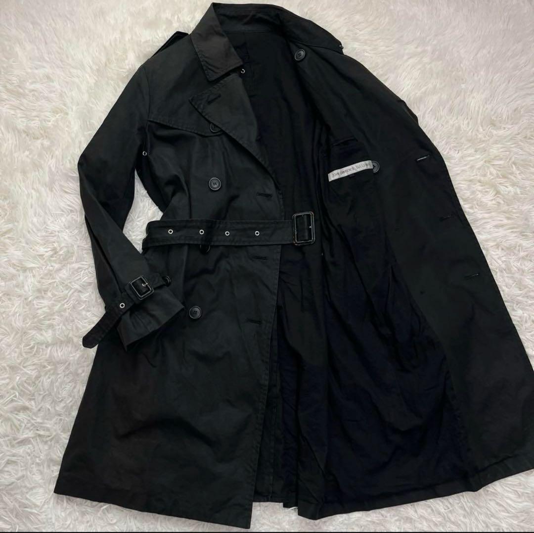 ジョンローレンスサリバン　ダブルトレンチコート　オイルドコットン