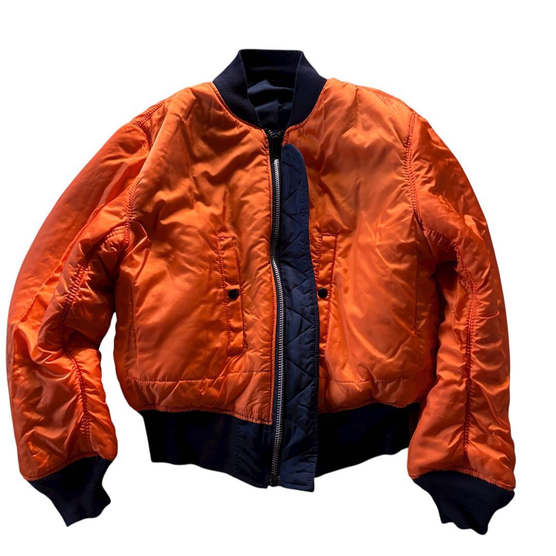 90s USA製 ALPHA MA-1 フライトジャケット ネイビー ボンバー