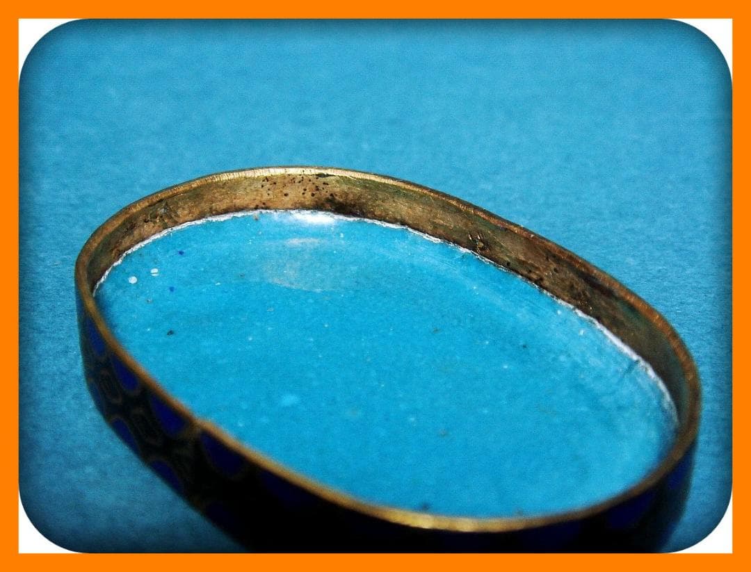 785『七宝 花蝶 香合』黒　/骨董品 古美術 アンティーク 古玩