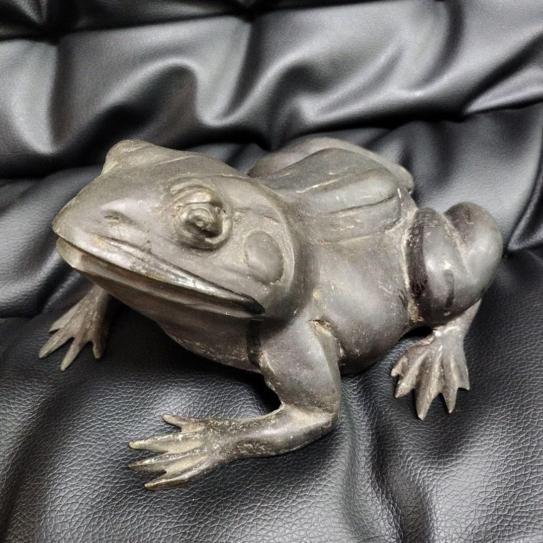 アンティーク 金属製 蛙 骨董