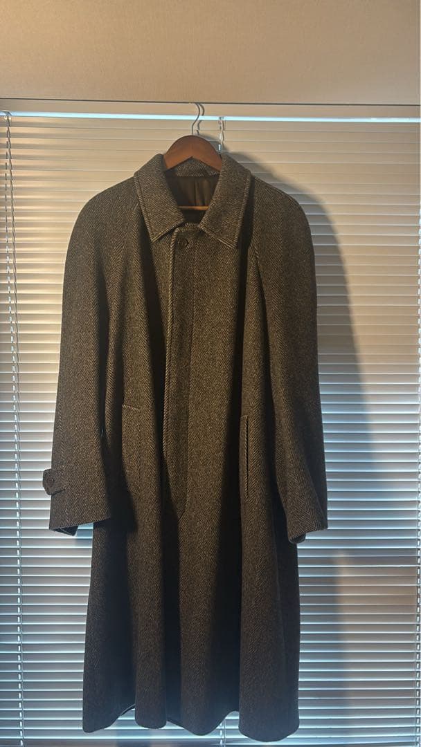 【イタリア製】ツイードヘリンボーンコート