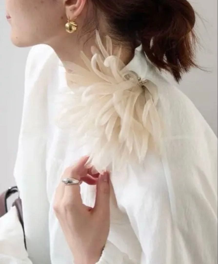 ★入手困難★VERMEIL par iena シルクオーガンジーコサージュ