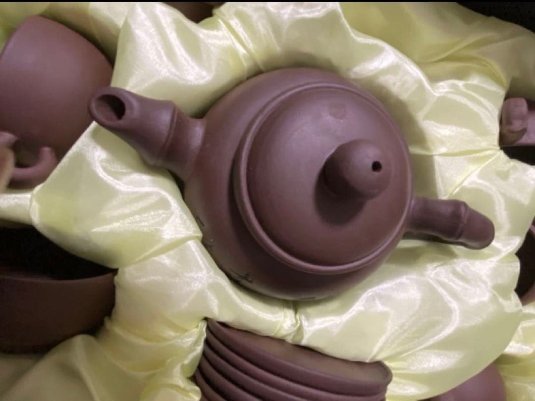 中国宜興紫砂壺 煎茶道具 茶器セット　急須 年代物 箱付