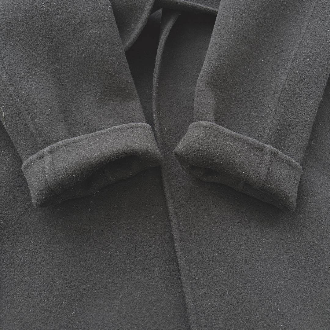 23AW セオリー カシミヤ混 ダブルフェイス ベルテッドリバーコート