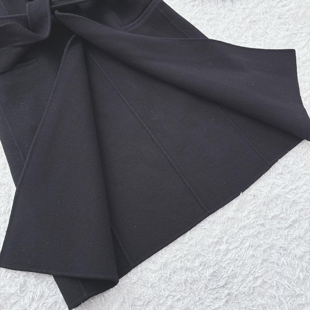 23AW セオリー カシミヤ混 ダブルフェイス ベルテッドリバーコート