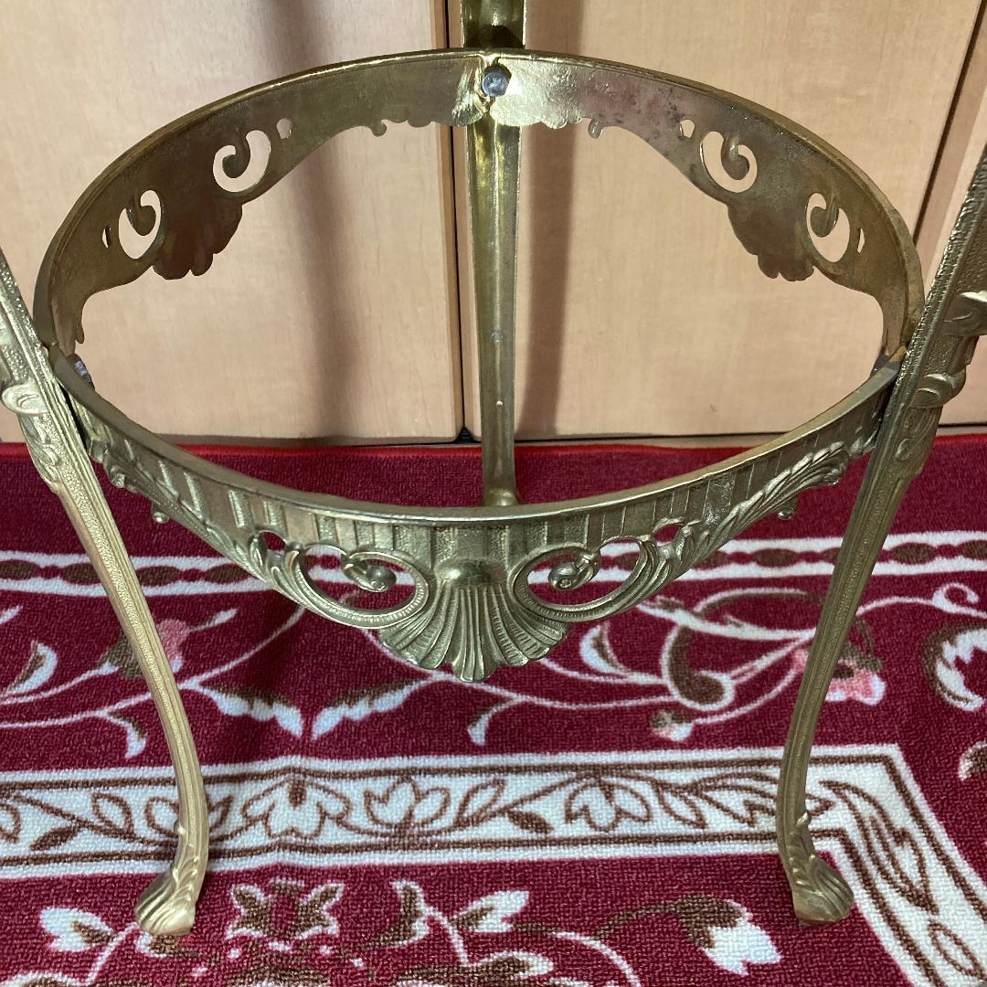 大理石 ゴールド 真鍮 オニキス 2段 サイド テーブル 黄銅 華台 西洋家具