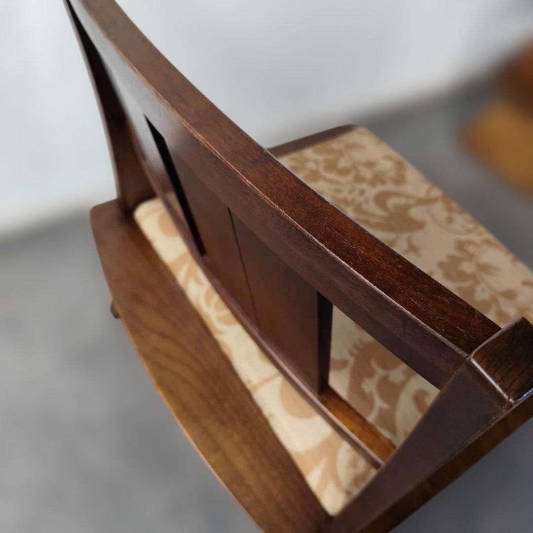 名古屋市内受渡限定 3脚セット カリモク ローチェア 張替済 レトロ 木製