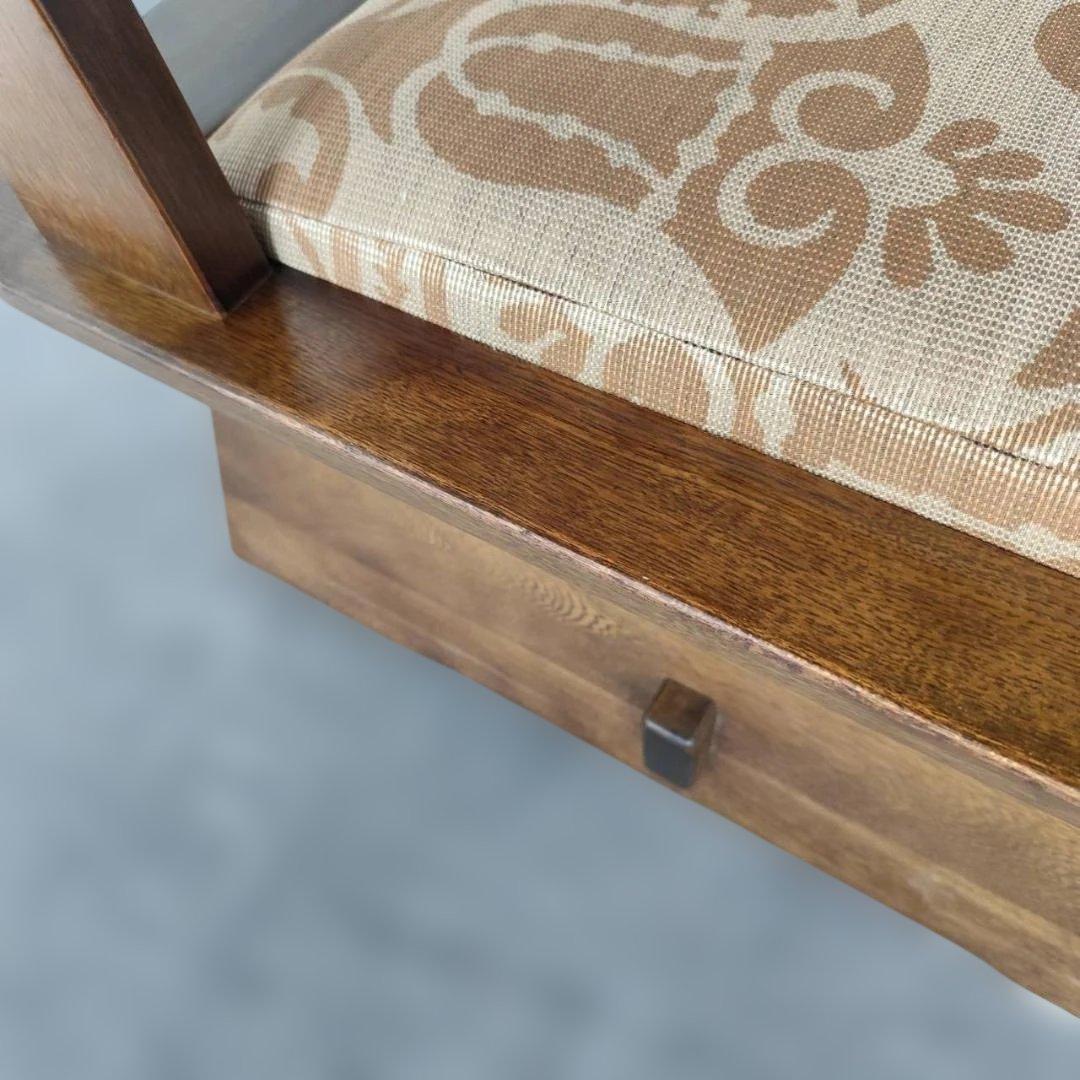 名古屋市内受渡限定 3脚セット カリモク ローチェア 張替済 レトロ 木製