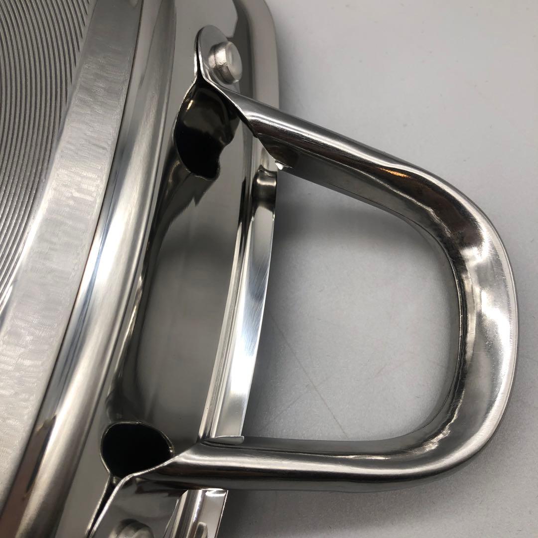 新品未使用マイヤースクエアグリルパン24cm ガラス蓋グリルプレス付き