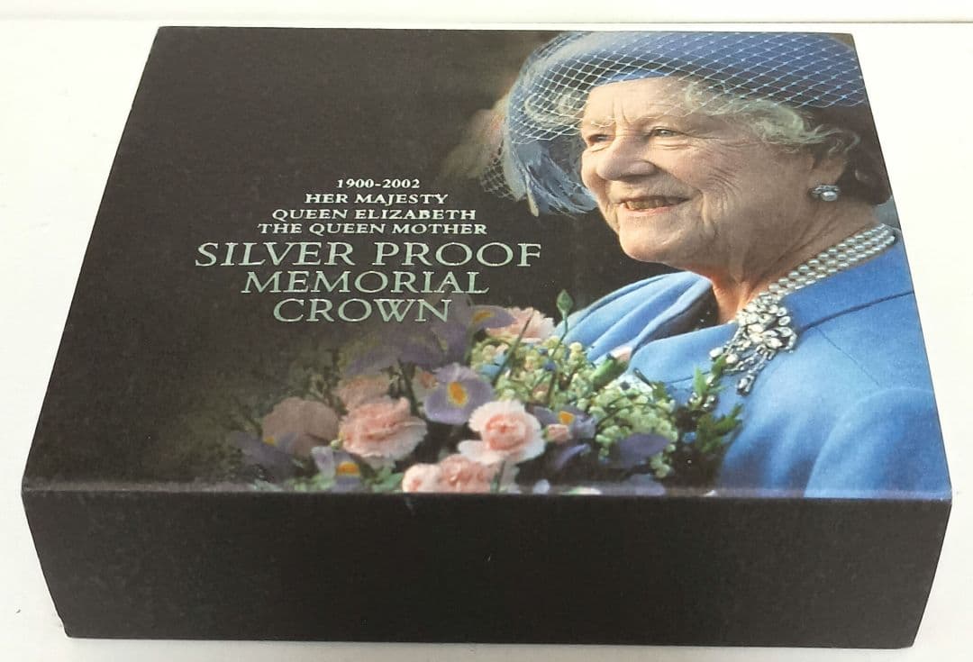 2002 クイーンマザー追悼記念 5ポンド プルーフ銀貨