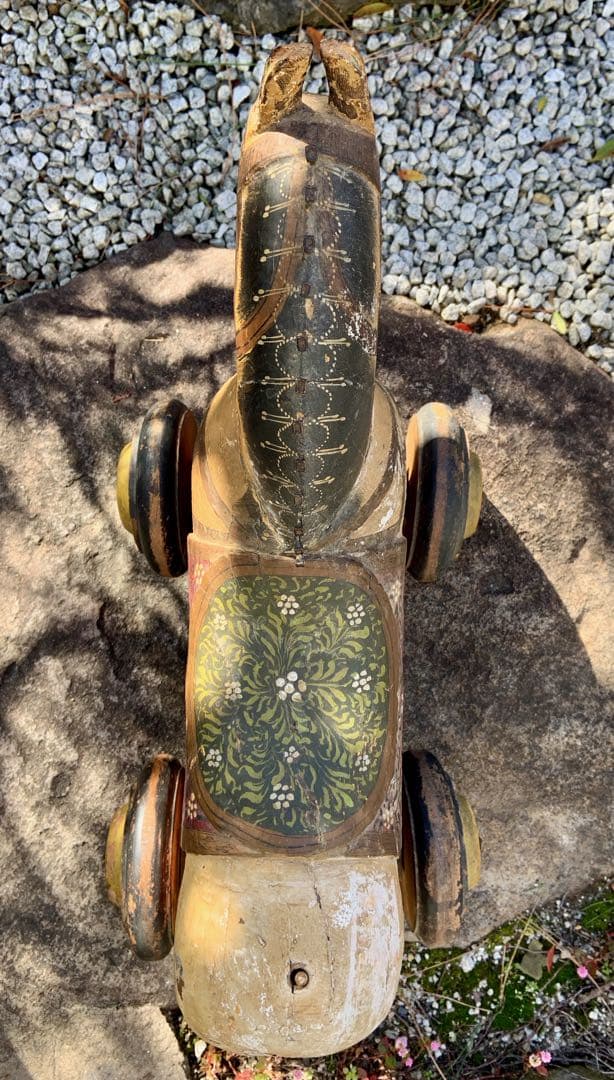 おもちゃの木馬　ヴィンテージ　アート　アンティーク風　古美術　インド　サーカス