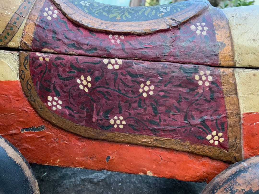 おもちゃの木馬　ヴィンテージ　アート　アンティーク風　古美術　インド　サーカス