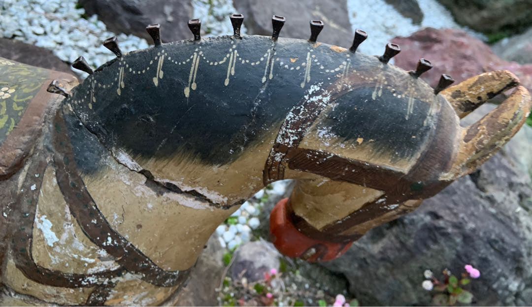 おもちゃの木馬　ヴィンテージ　アート　アンティーク風　古美術　インド　サーカス