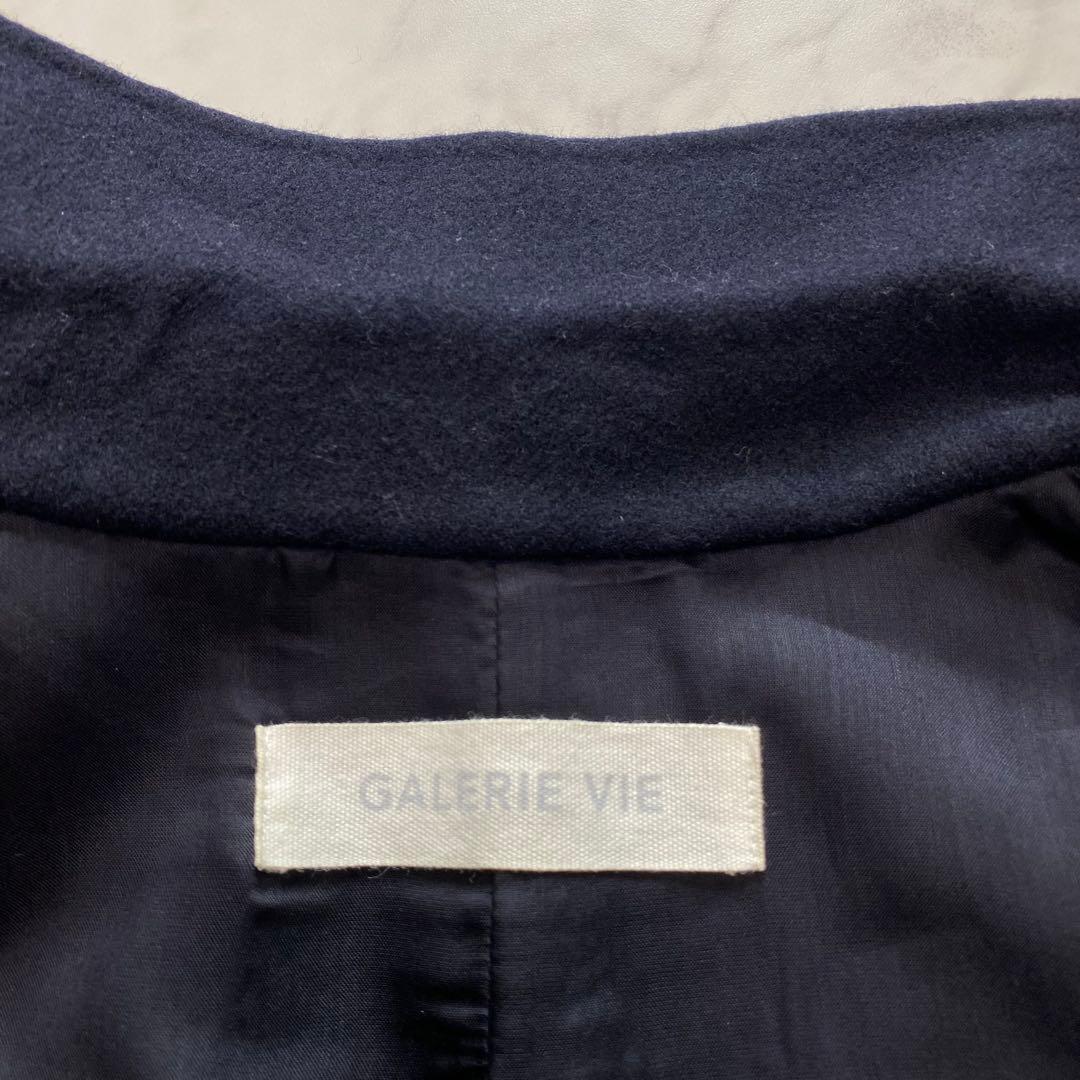 美品✨GALERIE VIE ライトメルトン チェスターコート　カシミヤ混　紺
