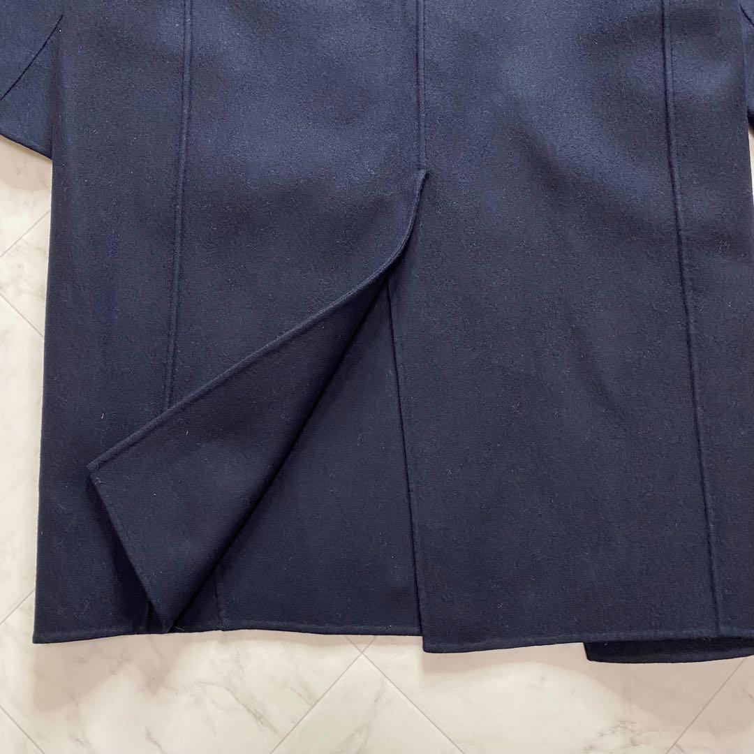 美品✨GALERIE VIE ライトメルトン チェスターコート　カシミヤ混　紺