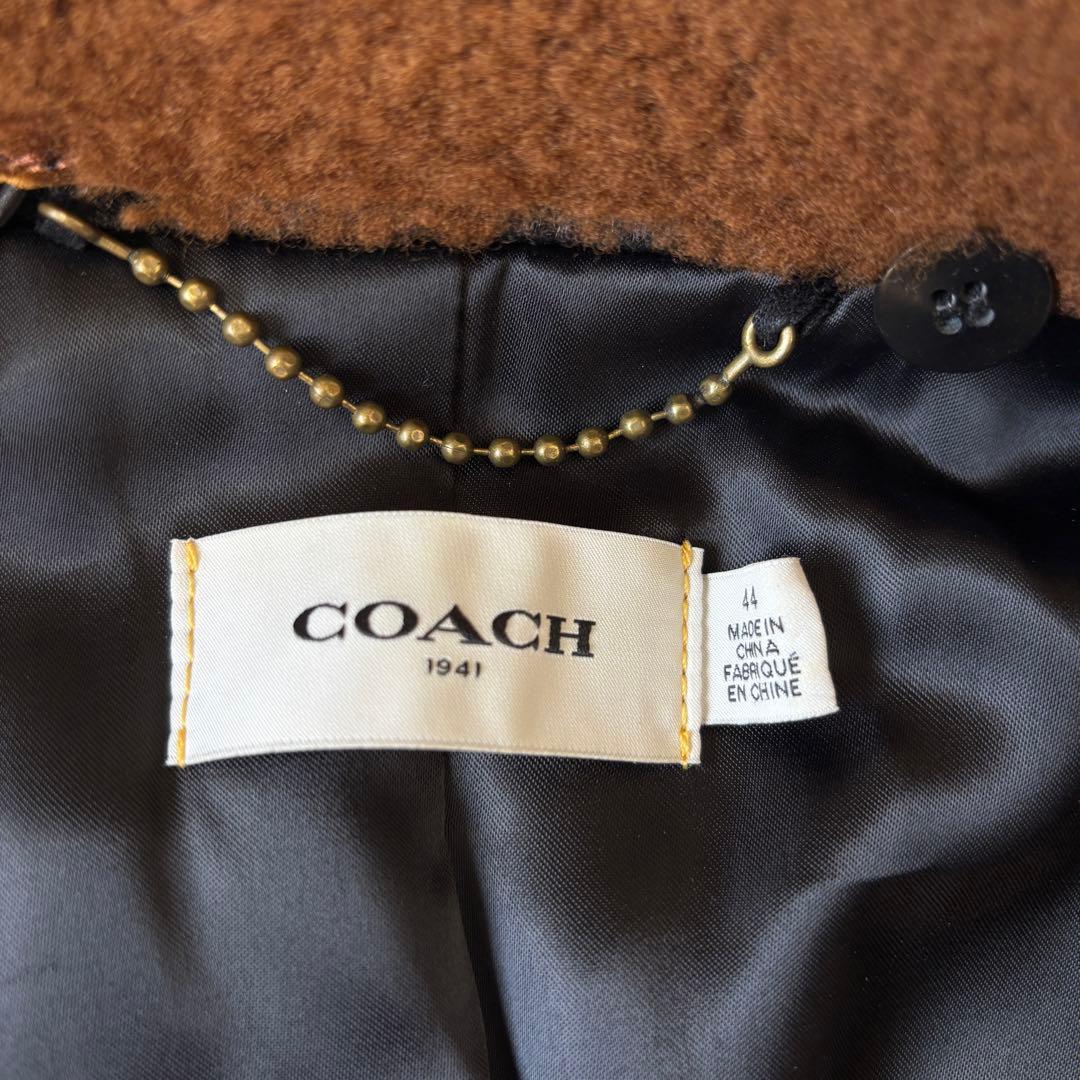 美品 コーチ 羊革 シアリングカラー アビエイタージャケット 2WAY ボア