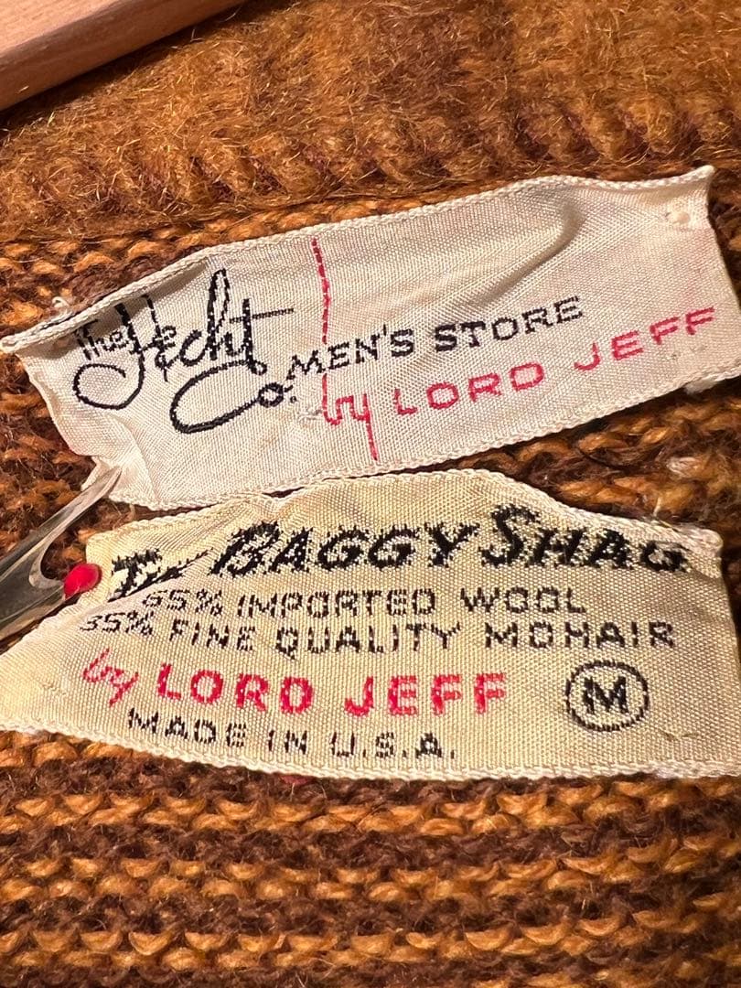 50〜60s ビンテージ　【ポケット付き・毛足長い】モヘアカーディガン