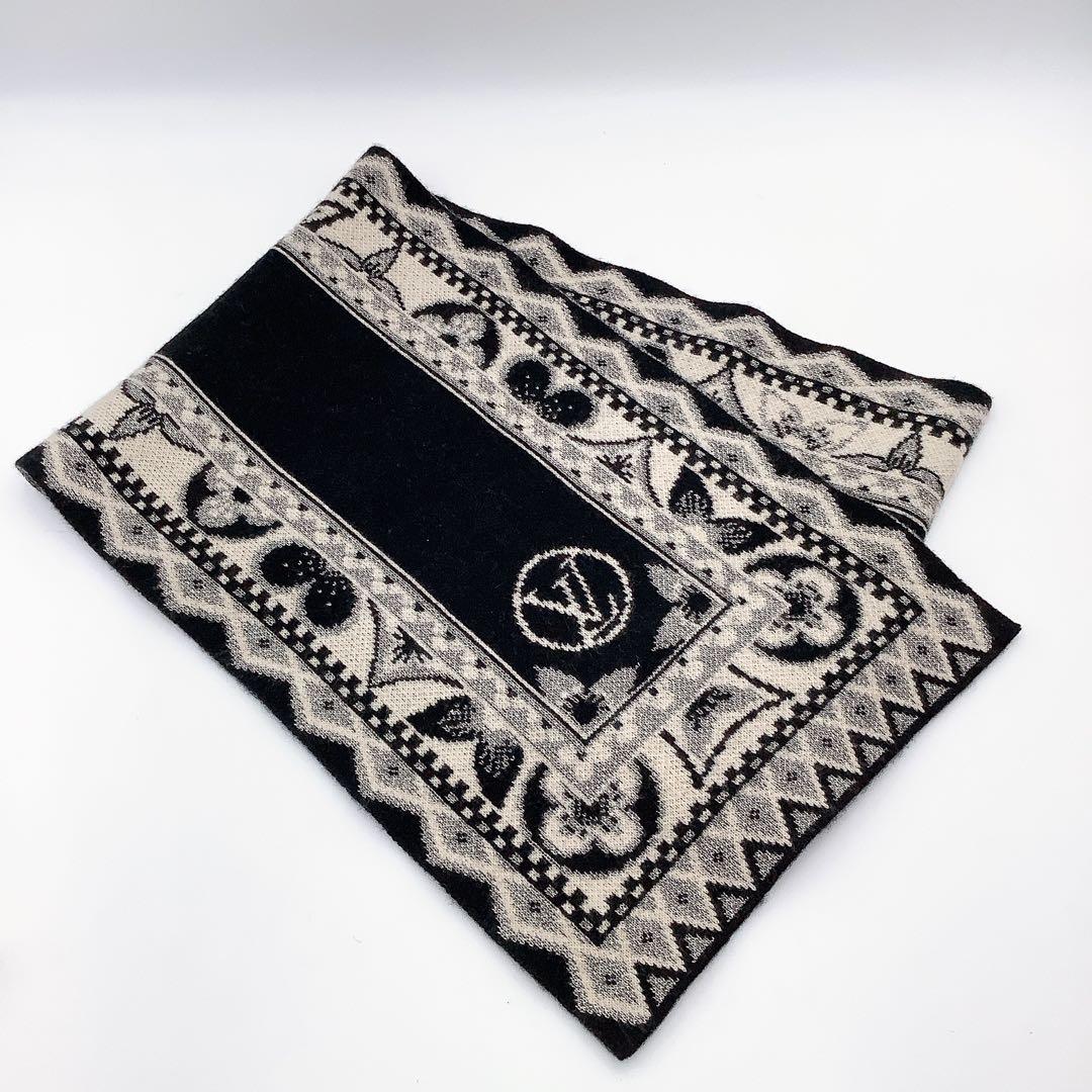 極美品✨ルイヴィトン エシャルプ エスキモノグラム カシミヤ混 マフラー 箱付き