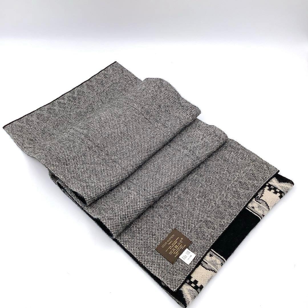 極美品✨ルイヴィトン エシャルプ エスキモノグラム カシミヤ混 マフラー 箱付き