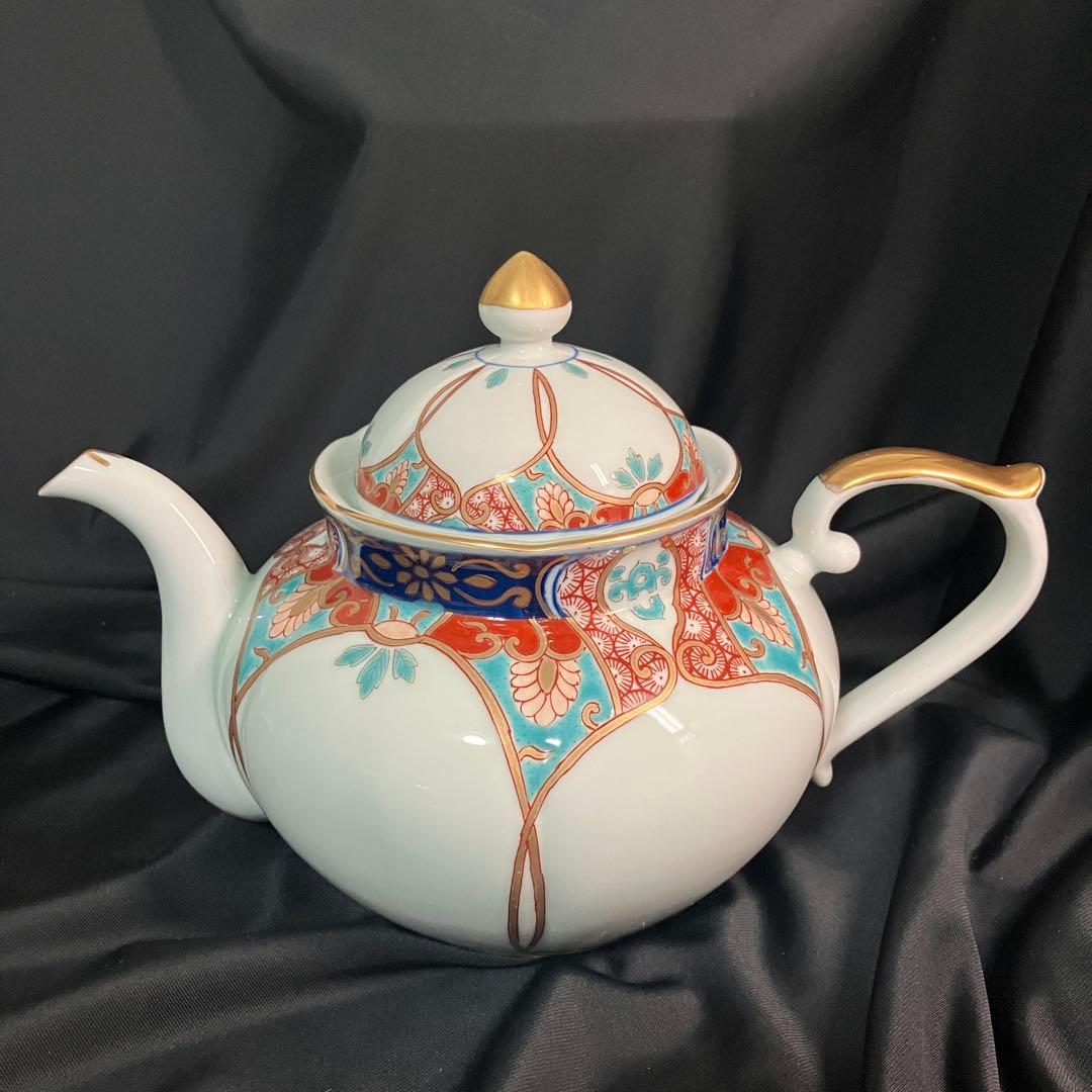 【匿名配送/希少】有田焼/弥左衛門/金彩古伊万里/ティーポット/シュガー/ミルク