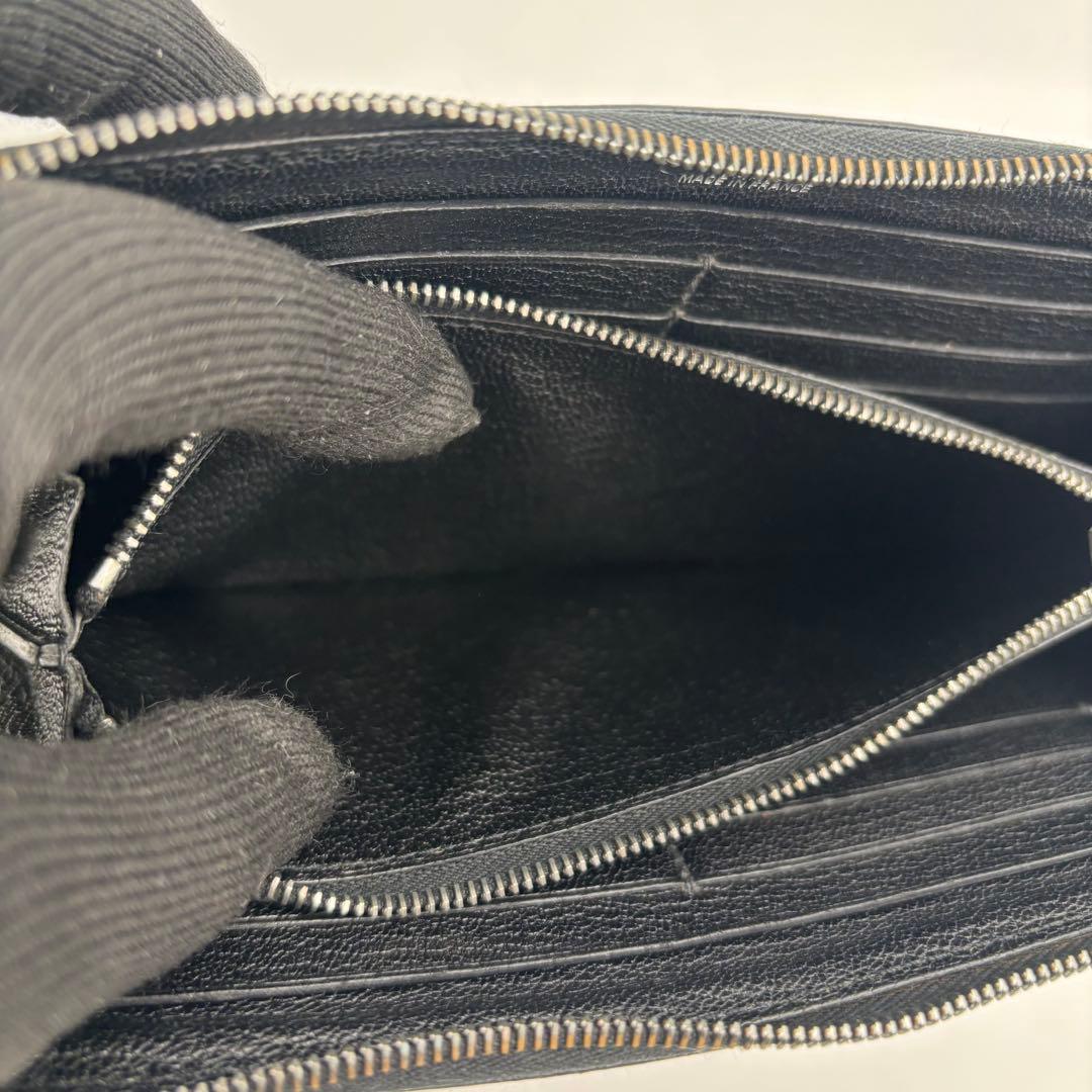 美品 HERMES エルメス オールレザー アザップロング ブラック