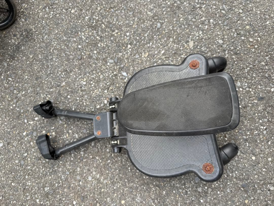 週末まで　メリオ　ベビーカー　ベージュ レインカバー　二人乗りシート付き