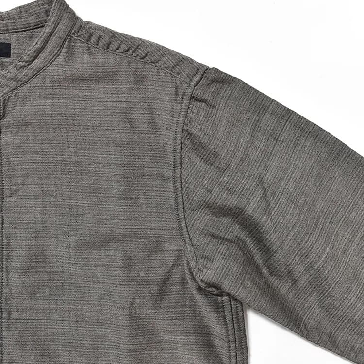 MITTAN 毛綿三重織シャツ 灰がさね サイズ2 ミッタン ミタン