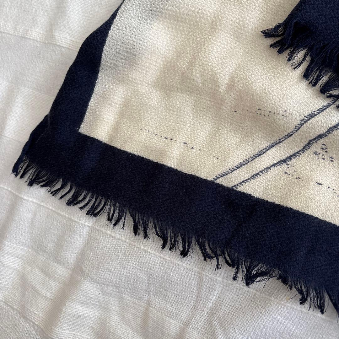 manipuri ウール&シルク　大判ストール　マニプリ　ハンブルク　古地図