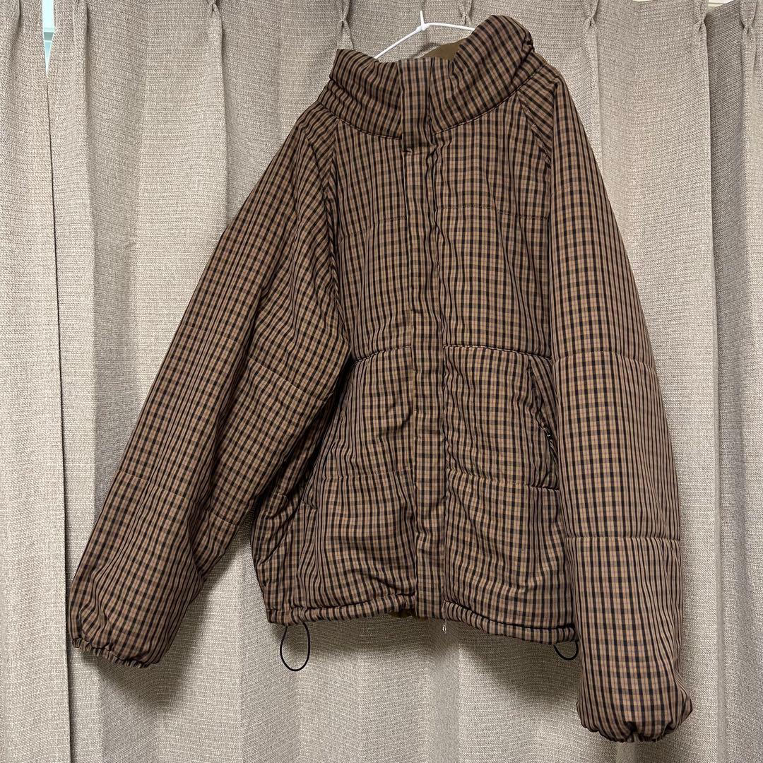 Kastane チェック中綿リバーシブルアウター　ダウンジャケット